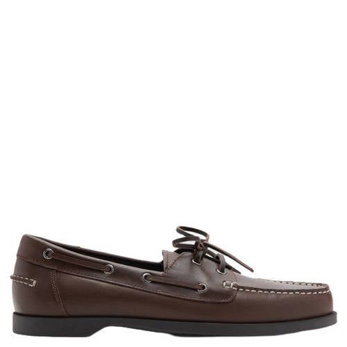 Mango Man leren bootschoenen bruin