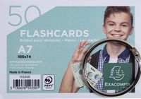 Exacompta 19x Pak 50 Flashcards - formaat A7 - gelijnd en geperforeerd - met gebroken ring - Geassorteerd - 10330E