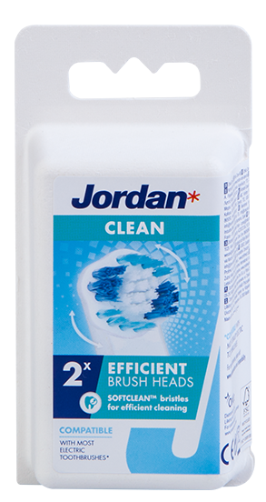 Jordan Clean Efficient Brush Heads Opzetborstels 2-pack