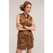 Motivi Robe Satin Style Saharienne Marron Taille : S