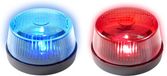 Widmann LED Zwaailampen blauwe en rode politie - 2 stuks - zwaailichten met sirene - 7 cm