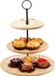 Excellent Houseware Etagere bamboe hout - 3-laags - presenteer/serveer schalen - D28 x H40 cm - high tea