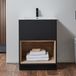 Hudson Reed Meuble de salle de bain avec niche – 61 cm – Avec lavabo – Gris noir - Design moderne - Hoxton