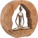 Gilde Handwerk Sculptuur Yoga Zen Mangohout 27 cm