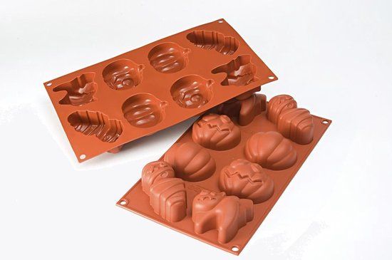 Silikomart Siliconen bakvorm Halloween - Rond - Terracotta