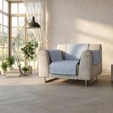Comfortabele bankhoes, antislip, gemaakt in Italië, donkerblauw, 1-zits