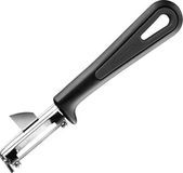 Westmark Universele dunschiller/pendelschiller met snijder, voor linkshandigen, zacht, roestvrijstalen mes, zwart, 28032270