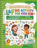 Learning & Fun Learning & Fun Big Activity Tracing Alphabet A–Z, Letter Recognition, Beginning Sounds, Coloring & Early Learning Workbook: Readiness Activities for Boys and Girls Ages 3–5