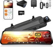 G930 - Caméra de tableau de bord - 4K - Wi-Fi & GPS - écran tactile de 25 cm - Double (caméra avant et arrière) - Surveillance de stationnement 24 heures sur 24 - Avec kit câblé - Argent