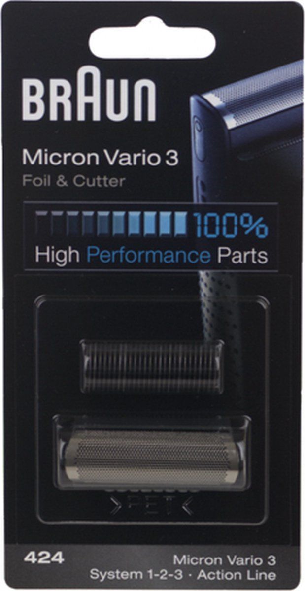 Braun scheerapparaat combipack 424 voor scheerapparaat 1-2-3, micron vario3, Action Line