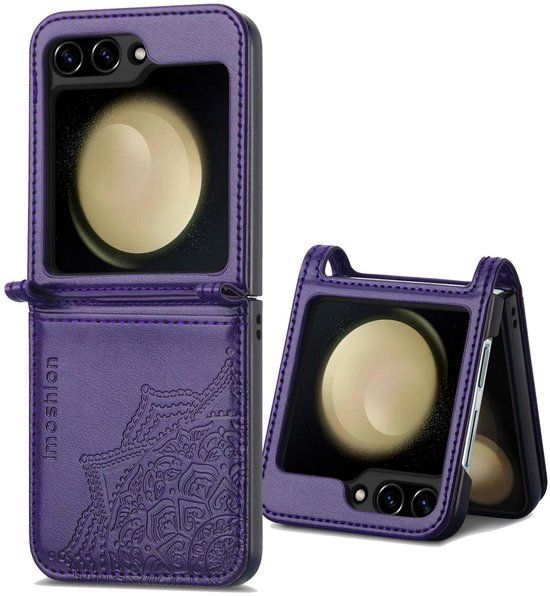 imoshion Hoesje - Geschikt voor Samsung Galaxy Z Flip 6 - Mandala Bookcase flip versie - Paars