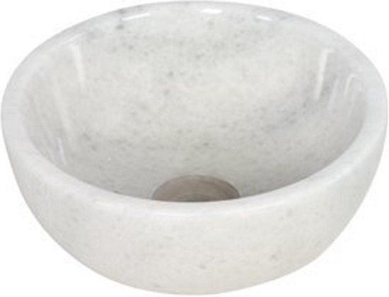 Plieger Mini Round Waskom - 26x26x12cm - Marmer Wit