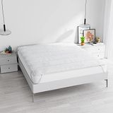 Topper Elegant gewatteerde topper met elastieken voor tweepersoonsbed 160 x 195 cm