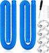 Merkloos / Sans marque Kivora B.V. Zwembadslang - 32mm, 2 stuks, 150cm, met 4 metalen klemmen (Set A, blauw)