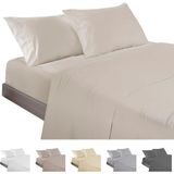 ECOMMERC3 Beddengoedset, 4-delig, extra zacht, beige