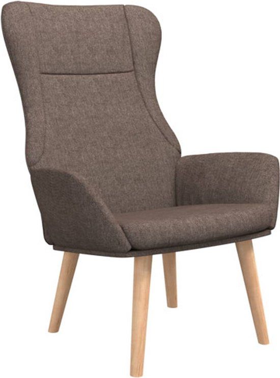 vidaXL Relaxstoel stof taupe