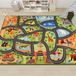 Merkloos Tapis de voiture pour enfants, zoo, antidérapant, tapis de jeu pour enfants, multi, plastique, caoutchouc, velours