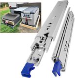HORCONDORM S.R.L. Glissière de tiroir robuste 500 mm Avec serrure Capacité de charge max. 120 kg Pour camping-car et caravane Glissière de tiroir latérale Rail coulissant à extension complète Roulement à billes 1 Paire (2 pièces)
