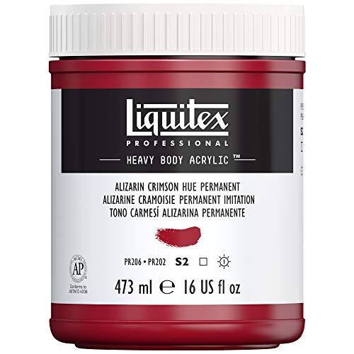 Liquitex 8870269 Professional Heavy Body acrylverf in kunstenaarskwaliteit met uitstekende lichtechtheid en boterachtige consistentie, - 473ml Pot, Alizarin Crimson Hue Permanent