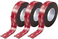 3M 5952F/193 Dubbelzijdige tape Zwart 3 m x 19 mm 3 stuk(s)