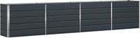 vidaXL Plantenbak Antraciet Staal 385 x 50 x 75 cm