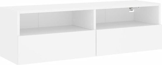 vidaXL Tv-wandmeubel 100x30x30 cm bewerkt hout wit