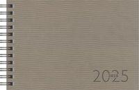 rido/idé Zakagenda model Septimus (2025), 2 pagina's = 1 week, A6 liggend, 128 pagina's, kunstlederen omslag Tejo, grijs