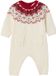 Vertbaudet 2-delige babyset met tricot babypakje + sokken in thema Kerst