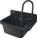 Granitan Paron Lavabo avec Robinet et Siphon - Noir - 50x34x31cm