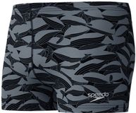 Speedo Heren Beachstar Square Leg Aquashort Zwart & Grijs