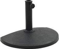 vidaXL Parasolvoet halfrond 9 kg polyresin zwart