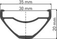 DT Swiss E 1900 Spline 30 27.5" CL Disc Tubeless Roue arrière Noir 12 x 142 mm / Shimano/Sram HG