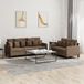 Maison Exclusive ensemble de canapé 2 pièces avec coussins, marron, tissu