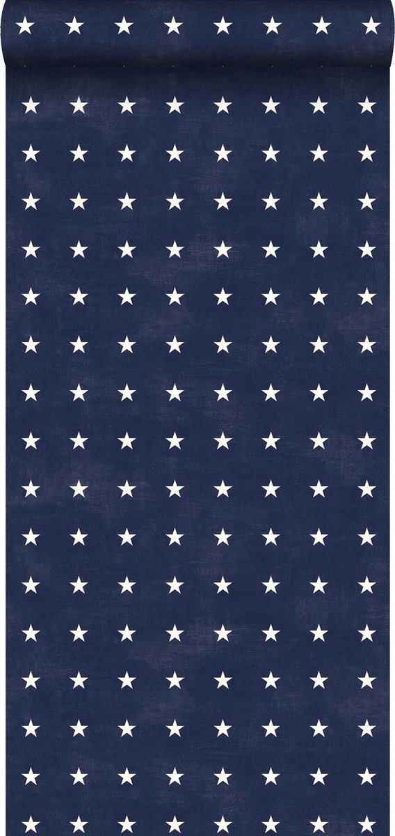 Esta Home behang sterren marine blauw - 136461 - 53 cm x 10,05 m