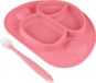Nevi Couverts pour enfants - Vaisselle pour enfants - Rose - 3 pièces - Silicone - Avec ventouse - Lavable au lave-vaisselle