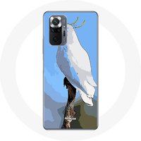 Maniacase Etui voor Xiaomi Redmi Note 10 Pro kaketoe wit papegaaien vogels