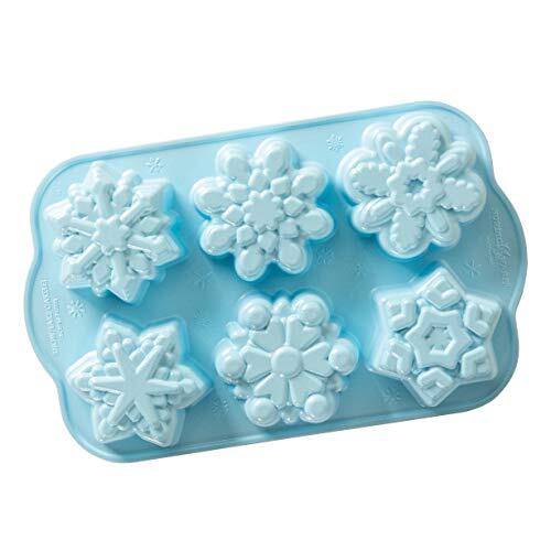 Nordic Ware Disney Frozen 2 Cast Snowflake Cakelet Pan, 1/2-Cup holtes, lichtblauw