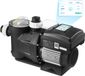 VEVOR Zwembadpomp 26.000 L/U, Variabele Snelheid, 1.100 W, 15 M Opvoerhoogte