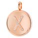 Lucardi Dames Gerecycled just.d stalen hanger roseplated letter kristal