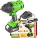 Procraft PWA80-1B-C accu-slagmoersleutel 20 V 1600 Nm 1/2" borstelloos + 1x accu 4,0 Ah + oplader + koffer