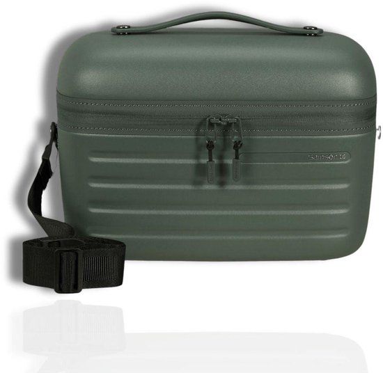 Samsonite Stackd Harde Beauty Case Donkergroen