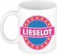 Bellatio Decorations - Lieselot voornaam - koffiemok - beker - wit/roze - 300 ml