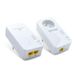 Metronic 495469 WiFi Powerline stopcontact 600 MB/s met 2 Fast Ethernet-poorten 100 MB/s (CPL Wi-Fi) en 1 Fast Ethernet-poort 100 MB/s (CPL) en uittrekbaar stopcontact
