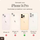 AVY Hoesje geschikt voor Apple iPhone 14 Pro | Compatibel met MagSafe | Back Cover | Haakjes voor koord | Geel