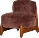 WOOOD Runi Fauteuil - Hout/Velvet - Paars/Bruin - 69x64x72