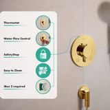 Hansgrohe Ecostat Comfort S - Thermostaat inbouw, 2 functies, polished gold optic