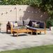 Maison Exclusive - Ensemble de meubles de jardin 4 pièces avec canapé et coussins, en bois d'acacia massif