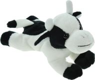 Cornelissen Koe knuffel - zwart/ wit - pluche - 19 cm - boerderij knuffeldier