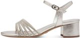 Tamaris - Dames - Platte sandalen - Zilverkleurig - Maat 36