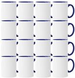 Acen Merchandise Sublimatiekopjes zonder opdruk van hoge kwaliteit, keramische inkt of in set, sublimatiebekers met inkt (252 stuks, donkerblauw)
